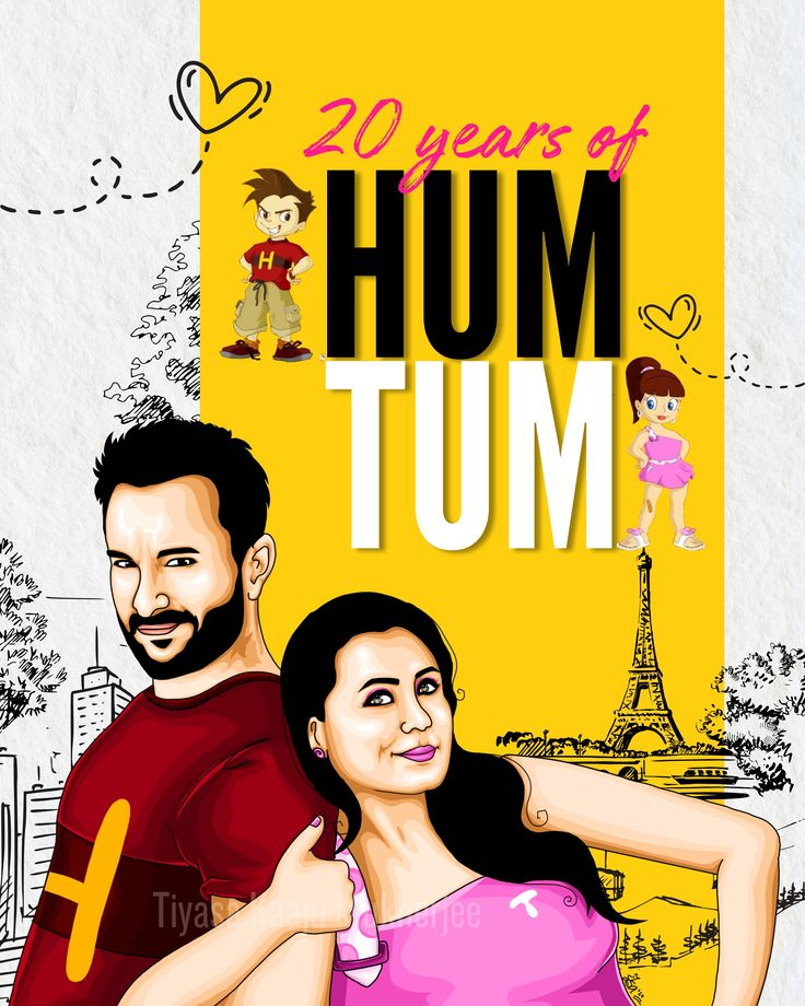 Hum Tum 20 Years Bollywood Printed Regular Fit T-Shirt