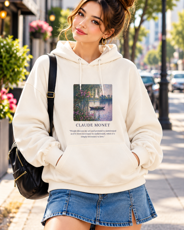 Claude Monet Art Printed Hoodie – Custom Design