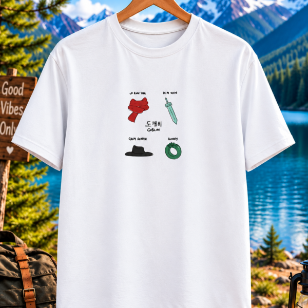 Korean Drama Graphic Printed White T-Shirt