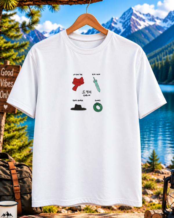 Korean Drama Graphic Printed White T-Shirt