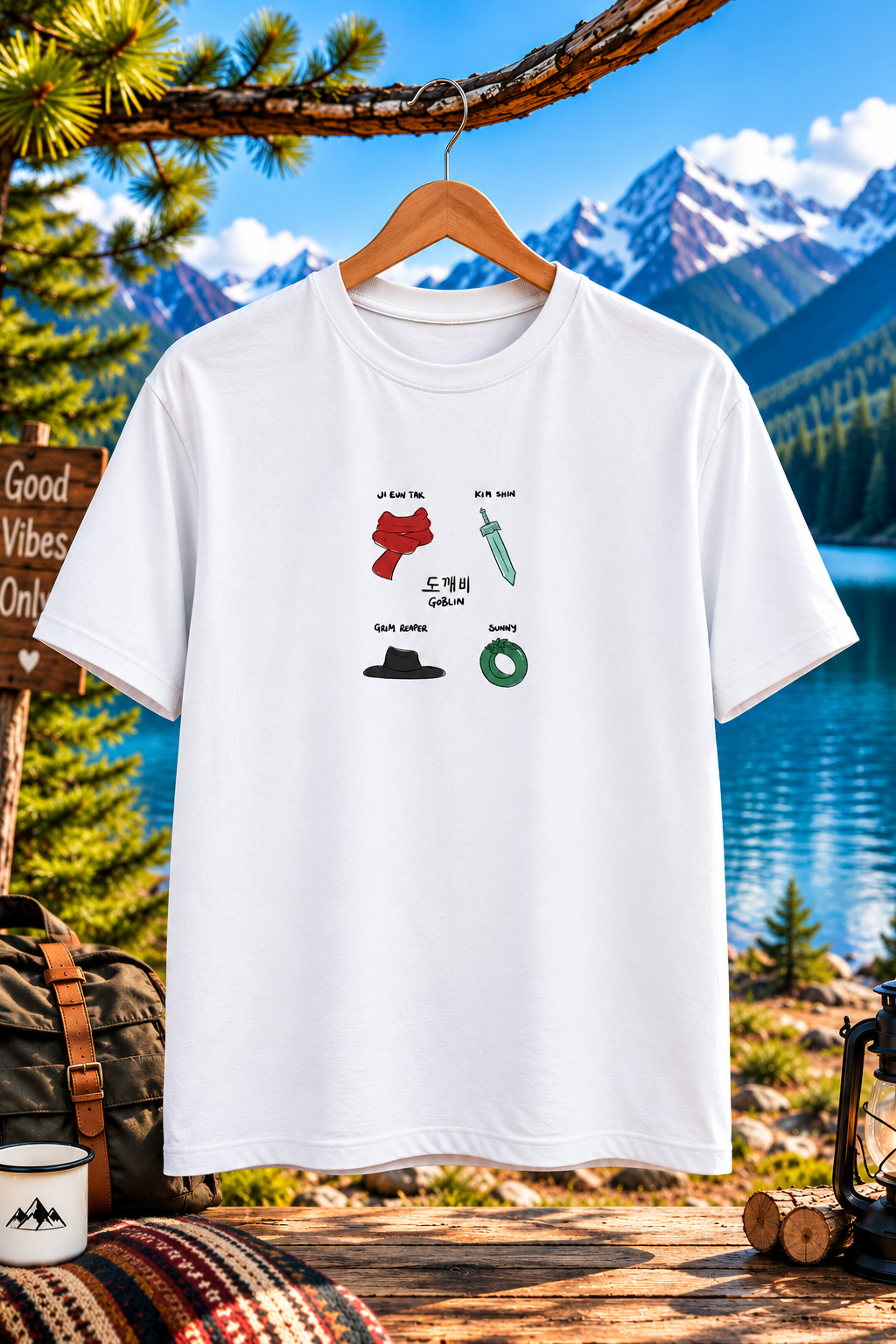 Korean Drama Graphic Printed White T-Shirt