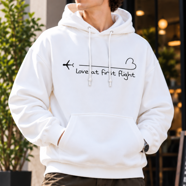 Customize Love at First Flight Printed Hoodie