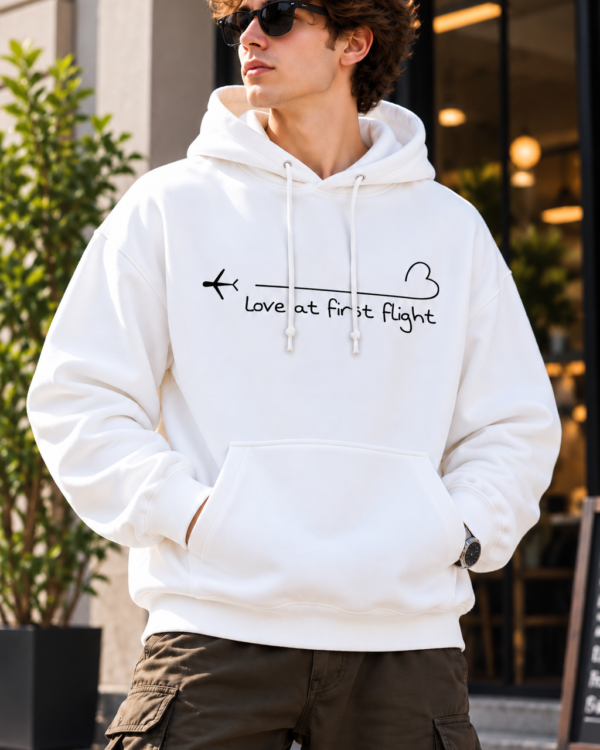 Customize Love at First Flight Printed Hoodie