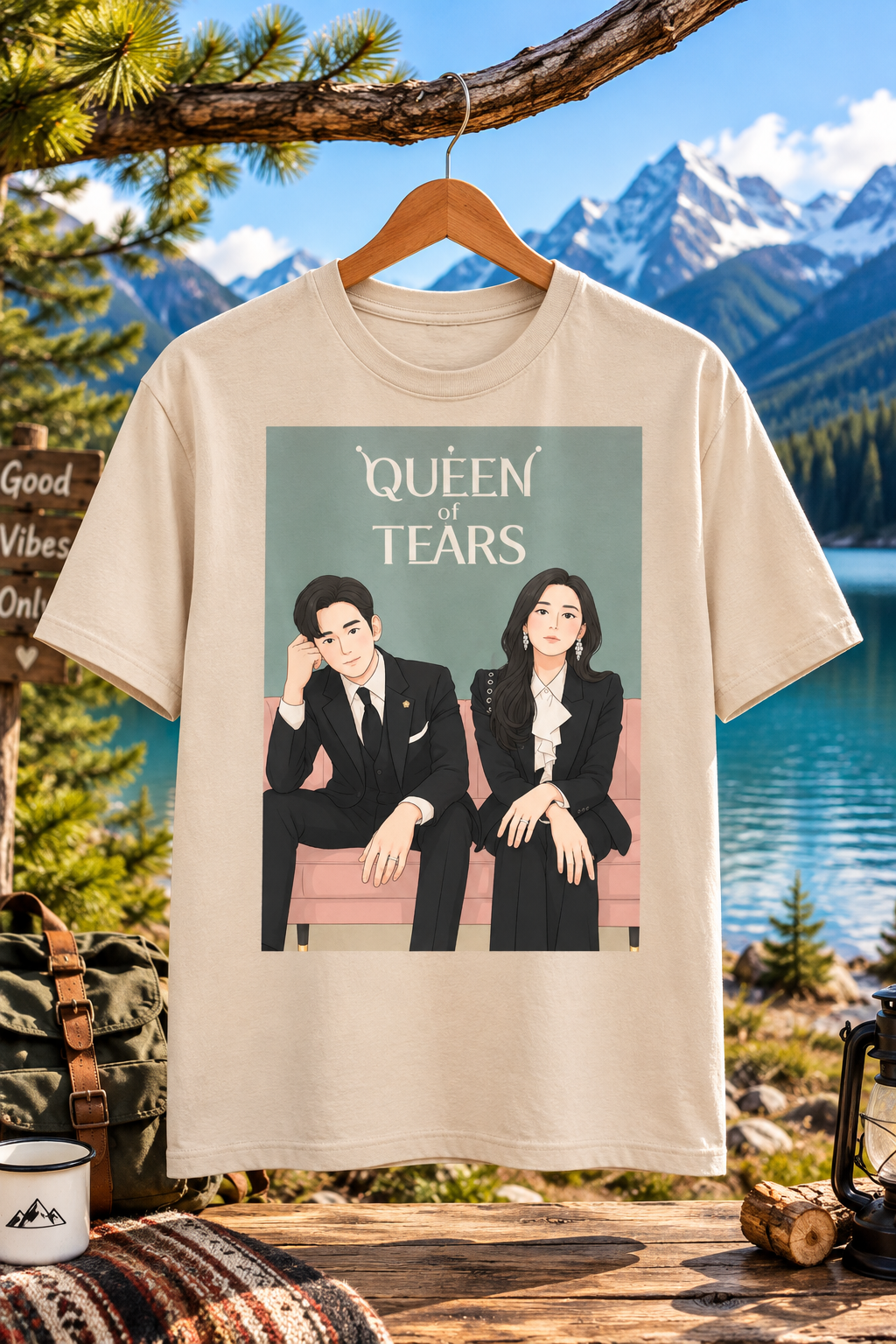 Queen of Tears Korean Drama Printed Regular Fit T-Shirt