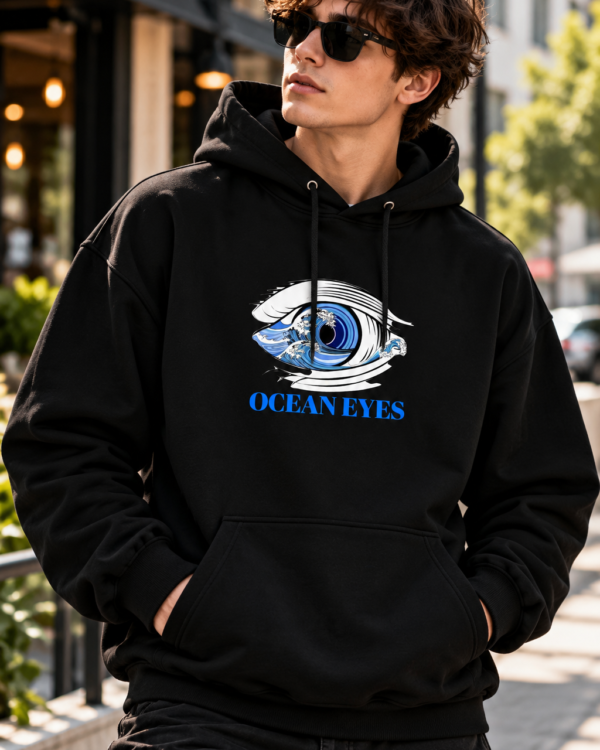 Ocean Eyes Printed Hoodie for Men