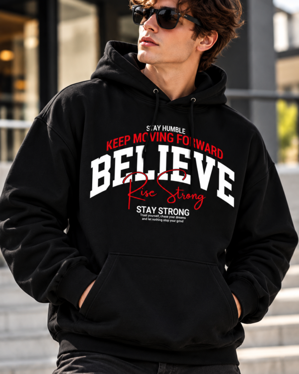 Motivational Printed Hoodie for Men