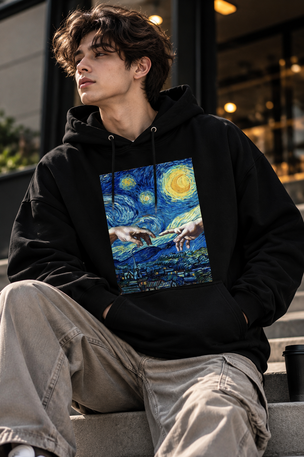 Art Printed Hoodie for Men