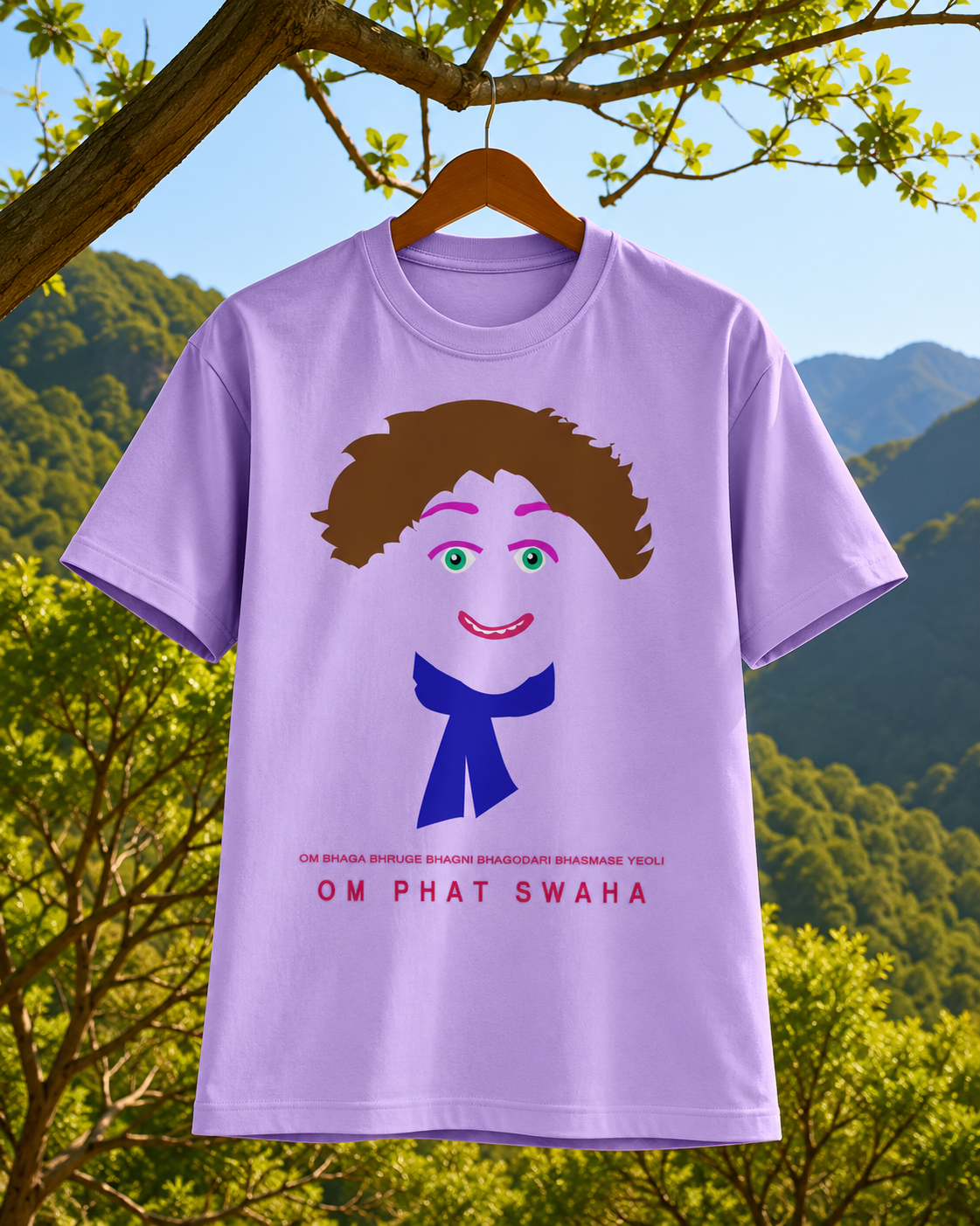 Om Phat Swaha Marathi Printed Regular Fit T-Shirt