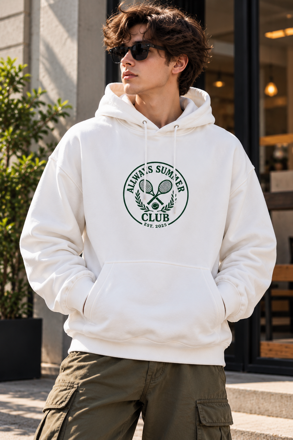 Tennis Printed Hoodie for Men