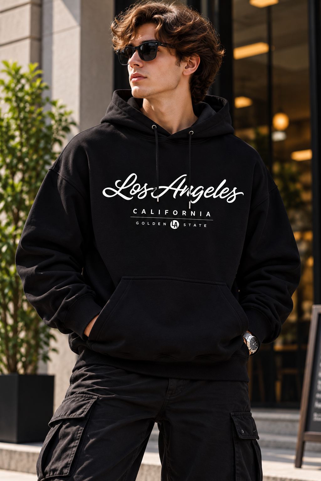 Los Angeles Printed Hoodie for Men