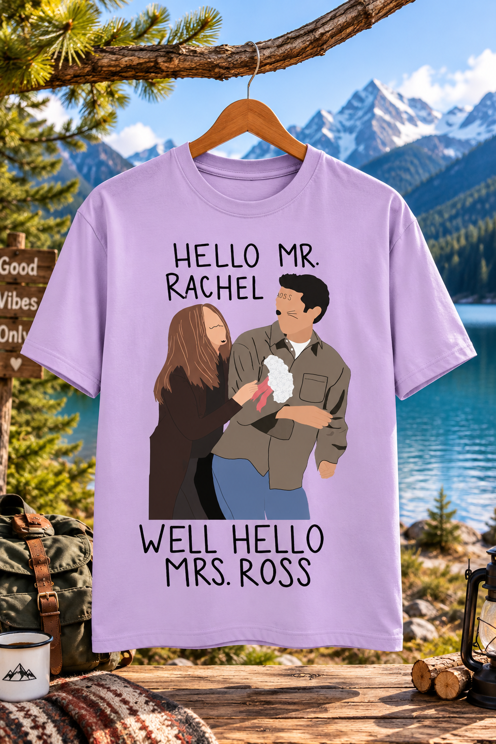 Hello Mr. Rachel Friends Series Printed Regular Fit T-Shirt